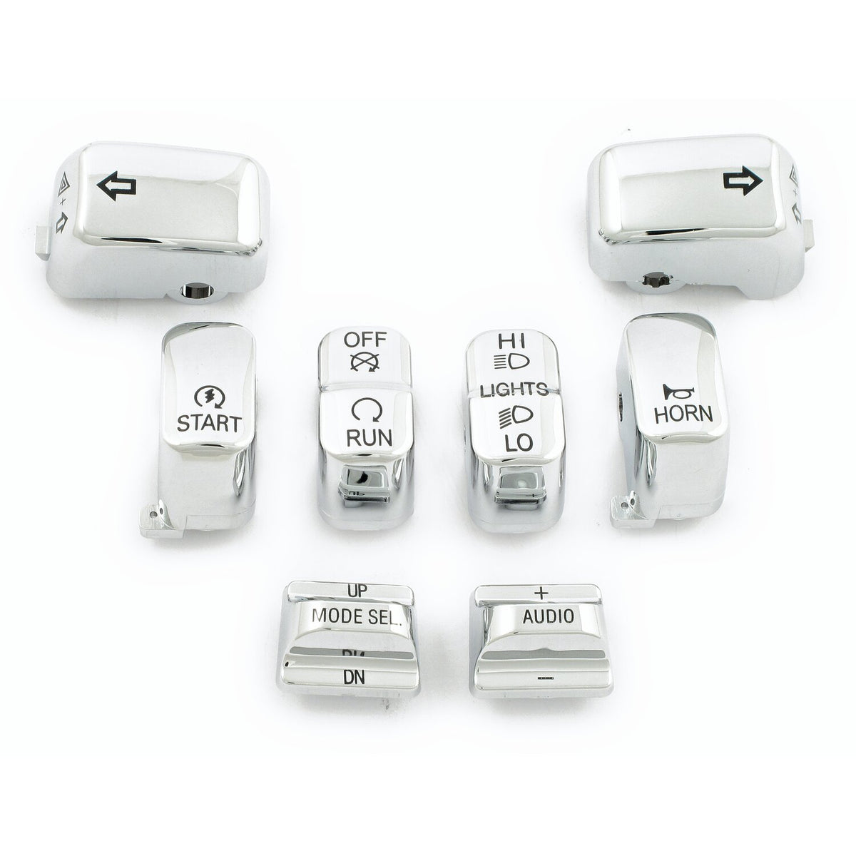 MCS Handlebar switch cap kit chrome
