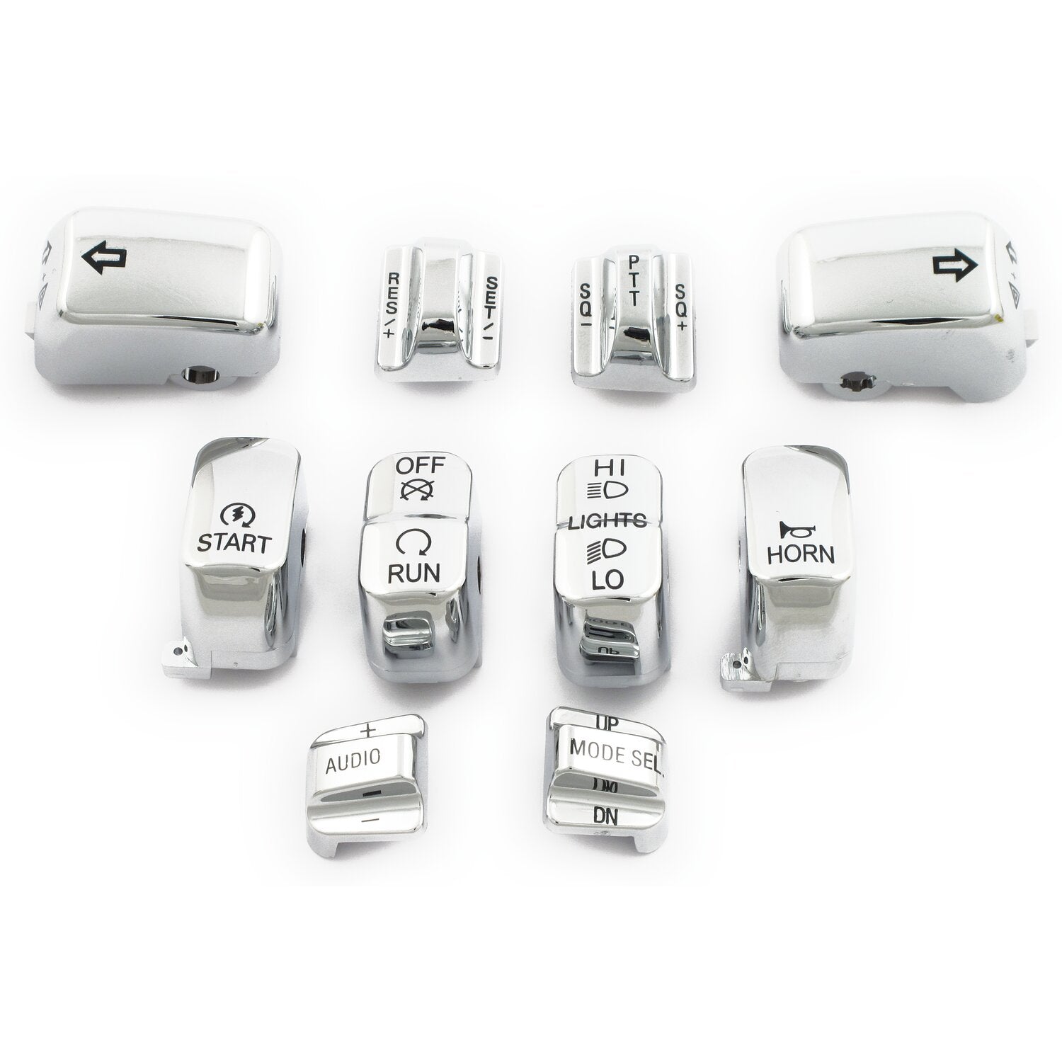 MCS Handlebar switch cap kit chrome