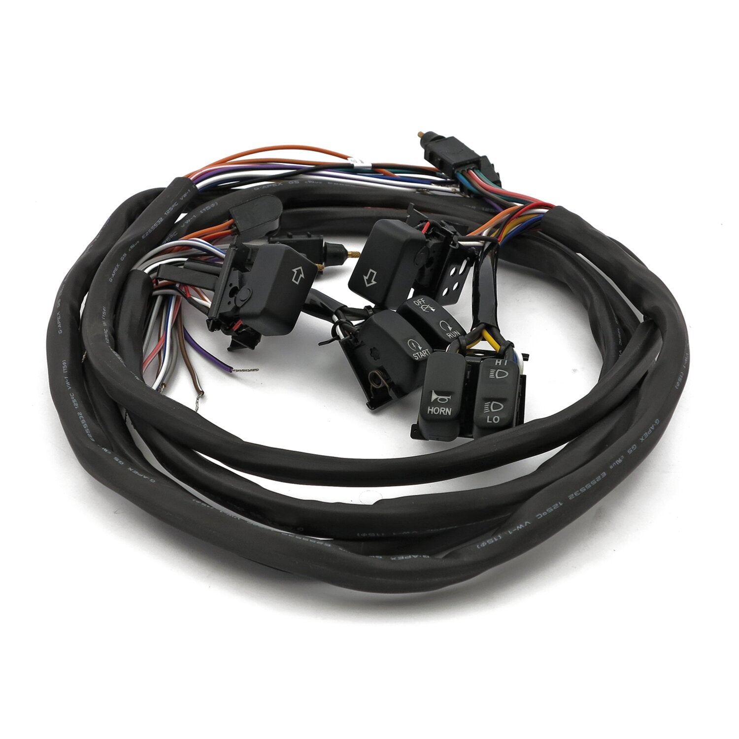 MCS Handlebar switch & wiring kit - Radio - LED - Black