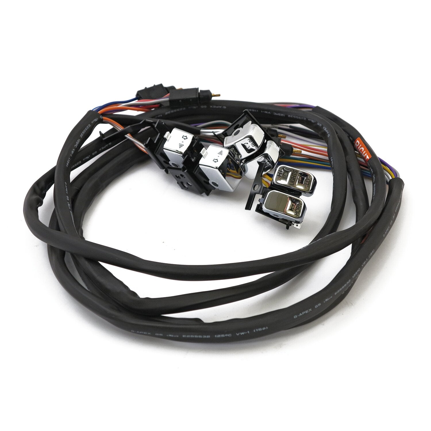 MCS Handlebar switch & wiring kit - Radio/Cruise - Chrome