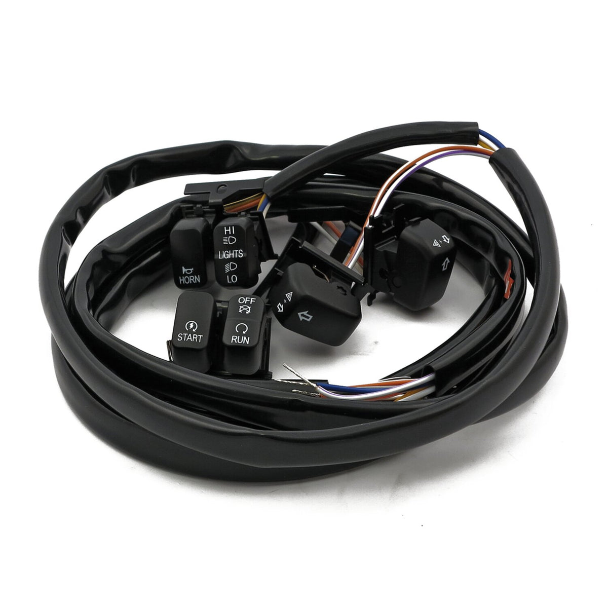 MCS Handlebar switch & wiring kit - Standard - Black