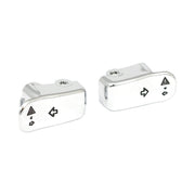 MCS Turn signal switch extender cap set - Chrome