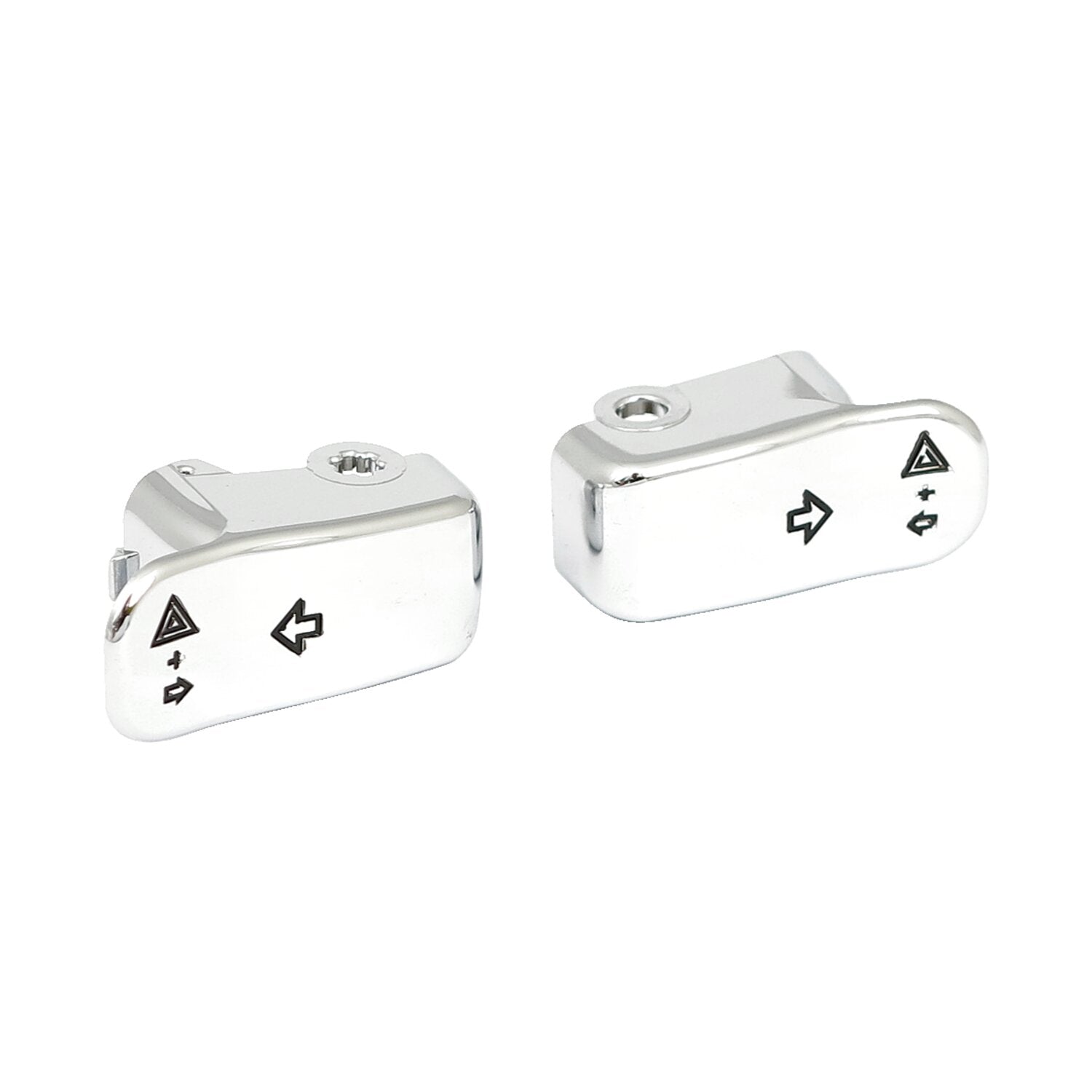 MCS Turn signal switch extender cap set - Chrome