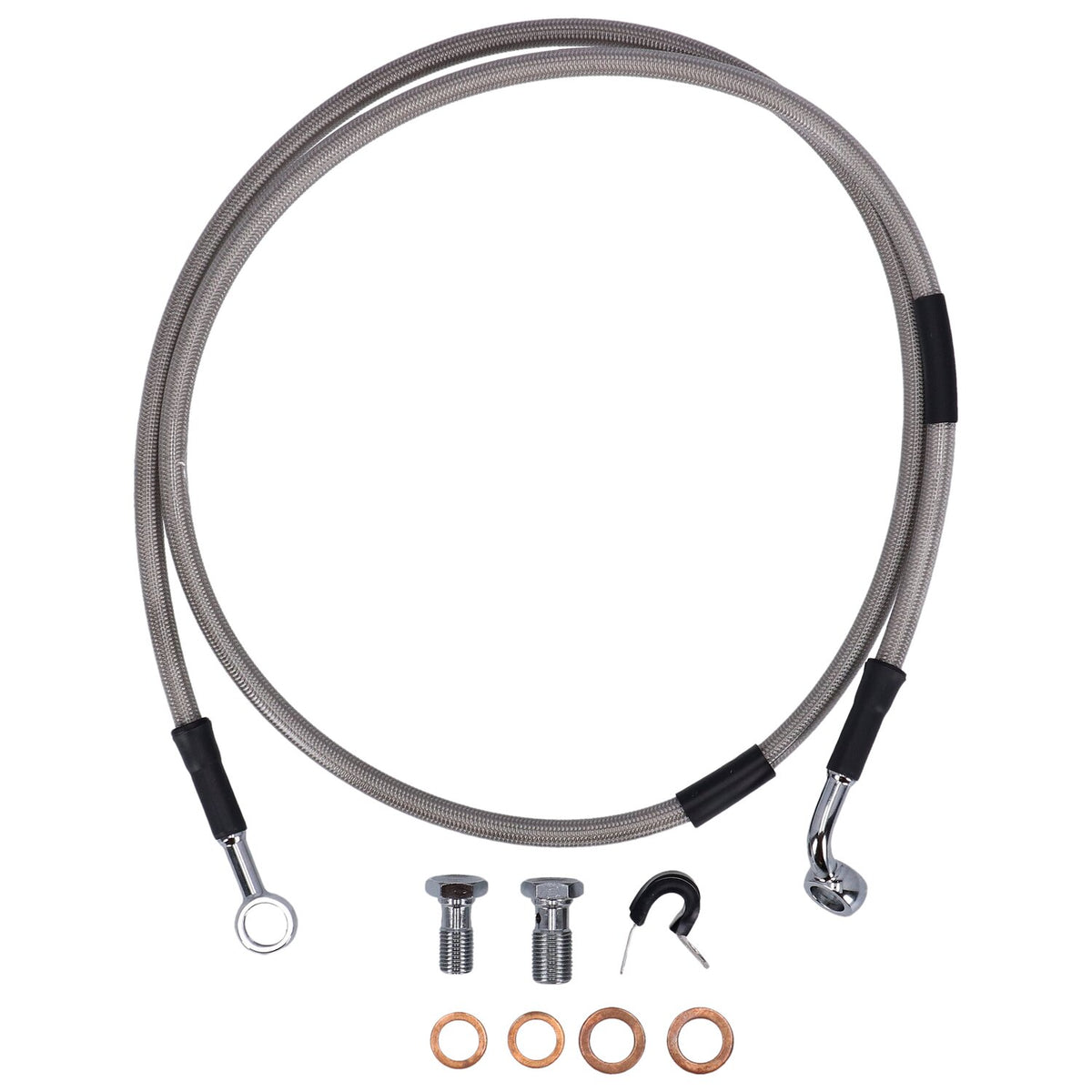 MCS by Goodridge brake line front stainless clear coated