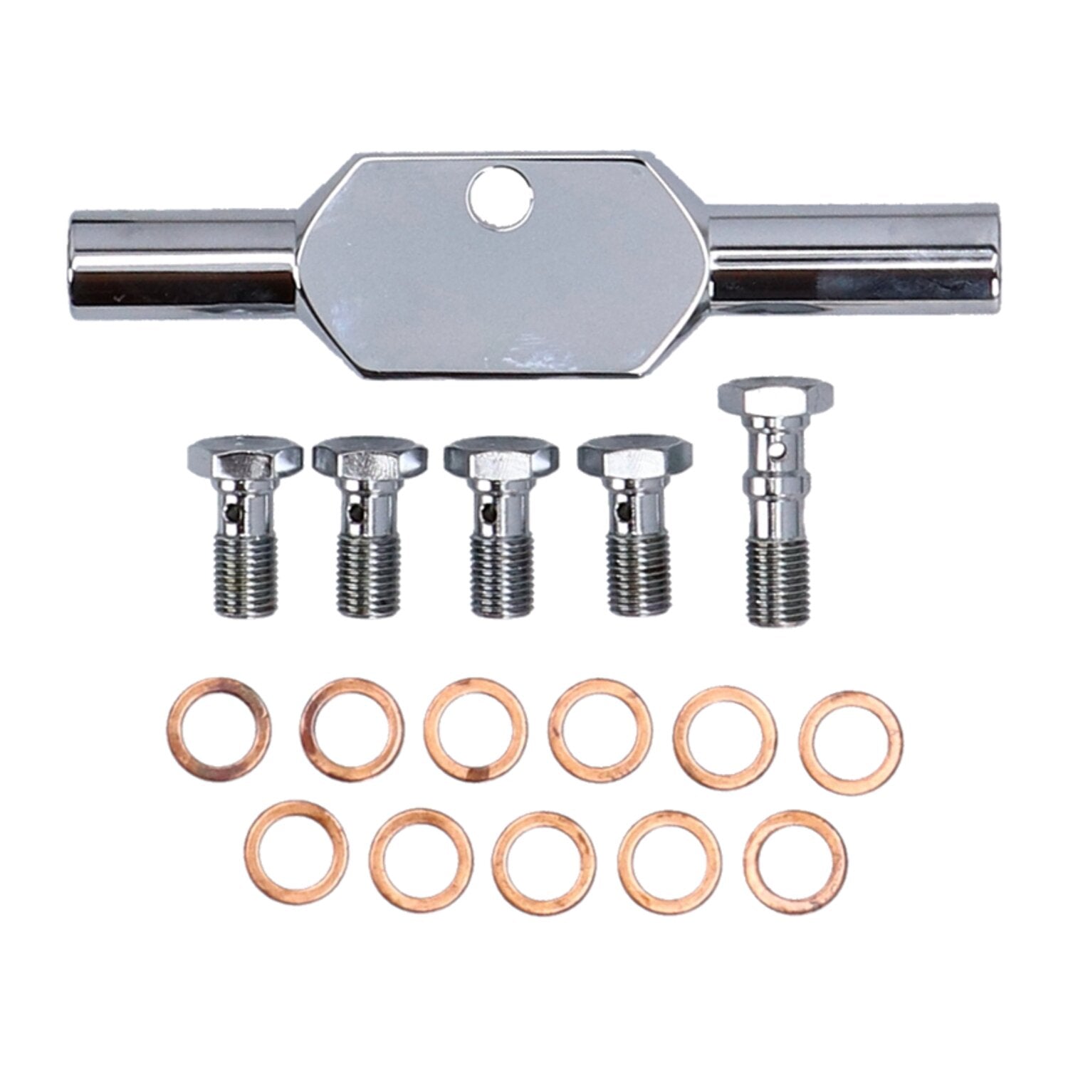 MCS by Goodridge brake line front stainless clear coated