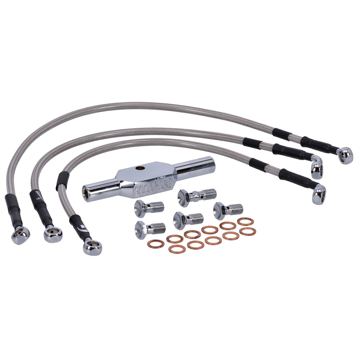 MCS by Goodridge brake line front stainless clear coated