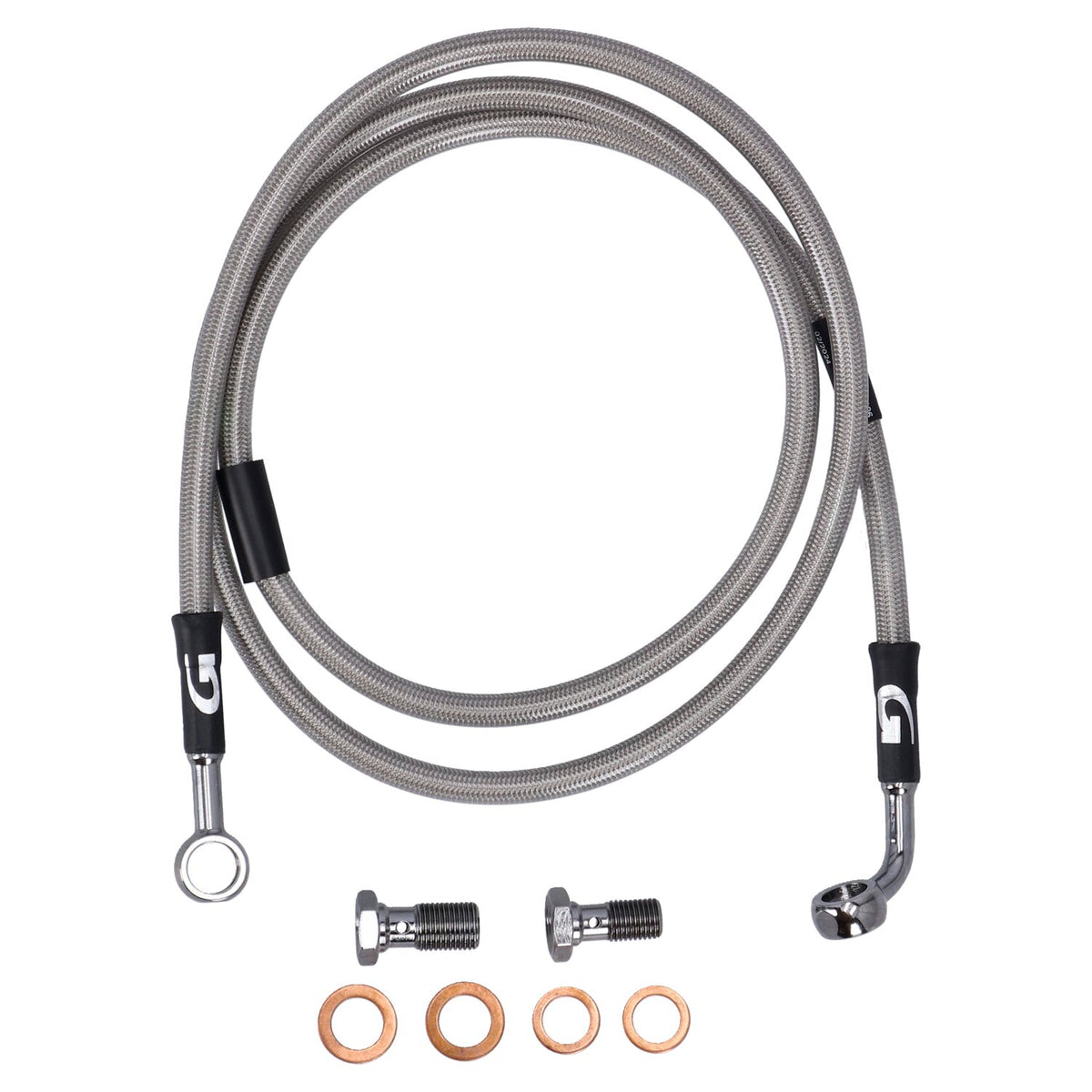 MCS by Goodridge brake line front stainless clear coated