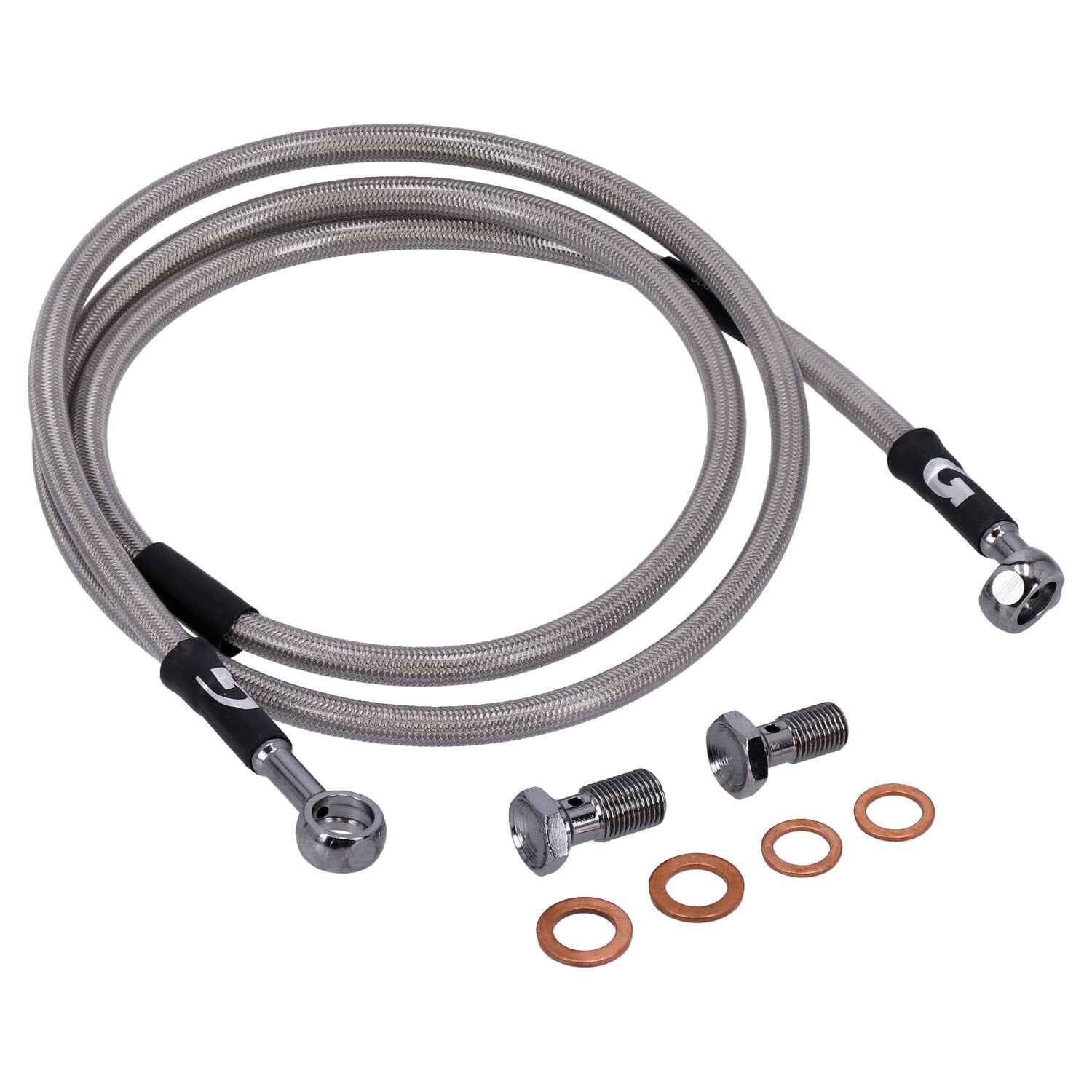 MCS by Goodridge brake line front stainless clear coated