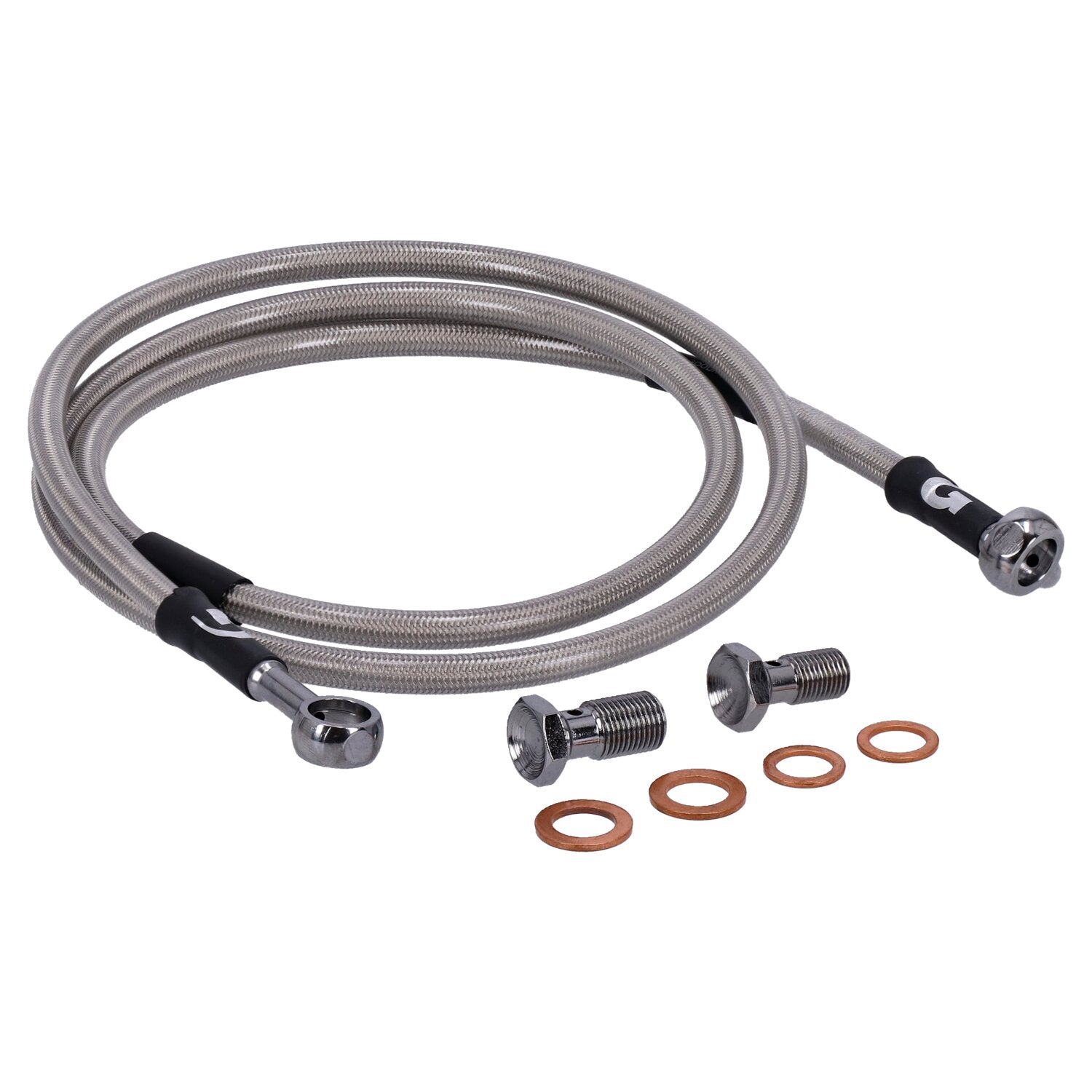 MCS by Goodridge brake line front stainless clear coated