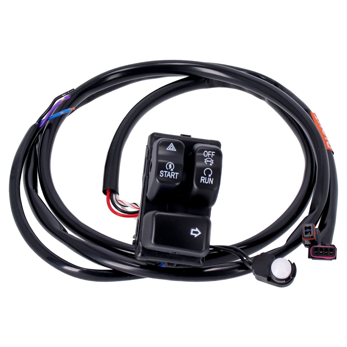 MCS Handlebar switch & wiring kit brake side - Black