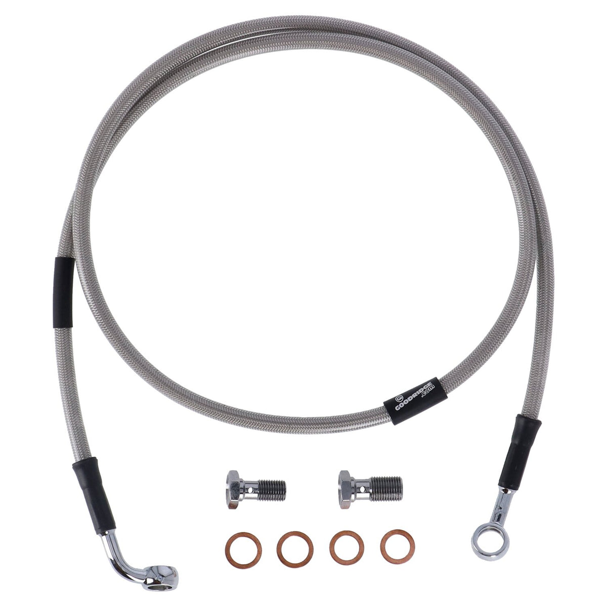 MCS by Goodridge brake line front stainless clear coated