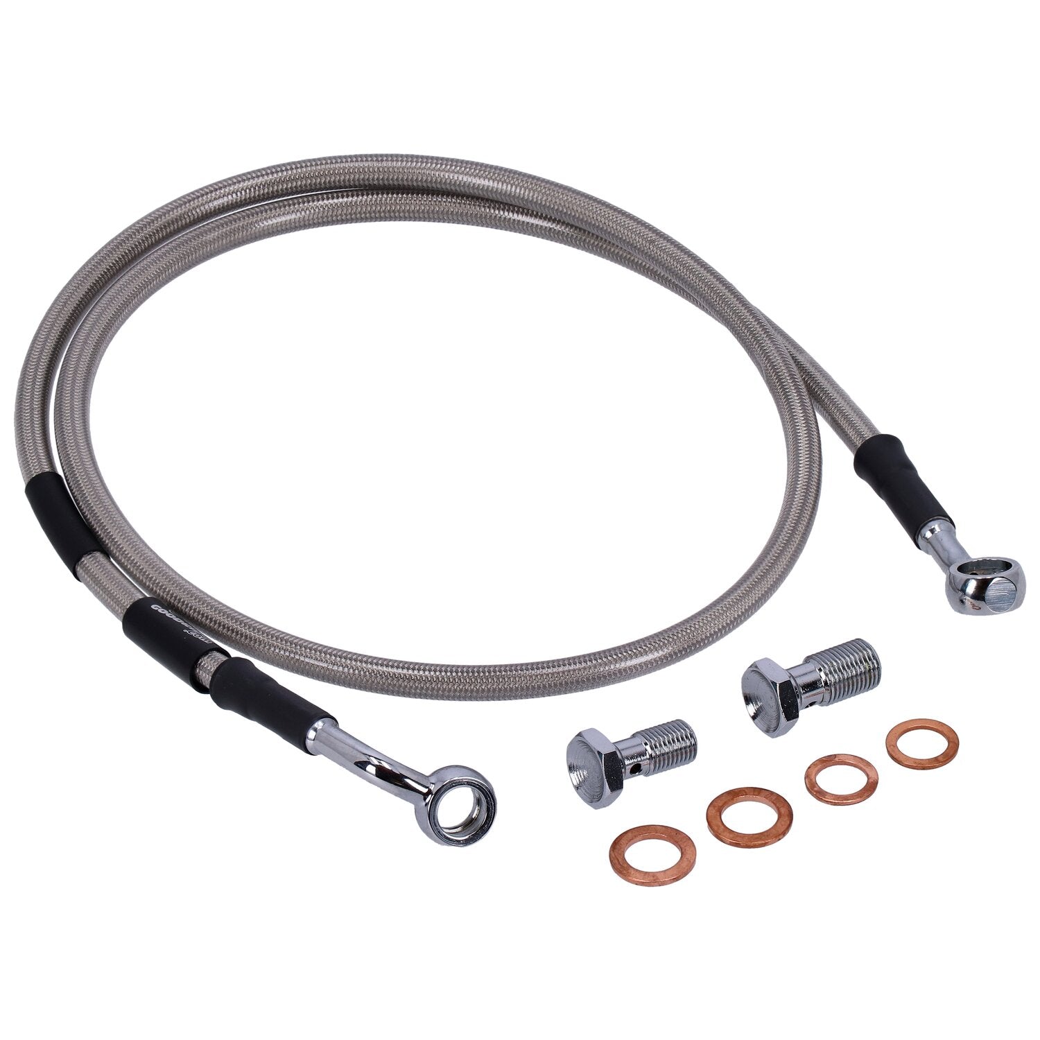MCS by Goodridge brake line front stainless clear coated