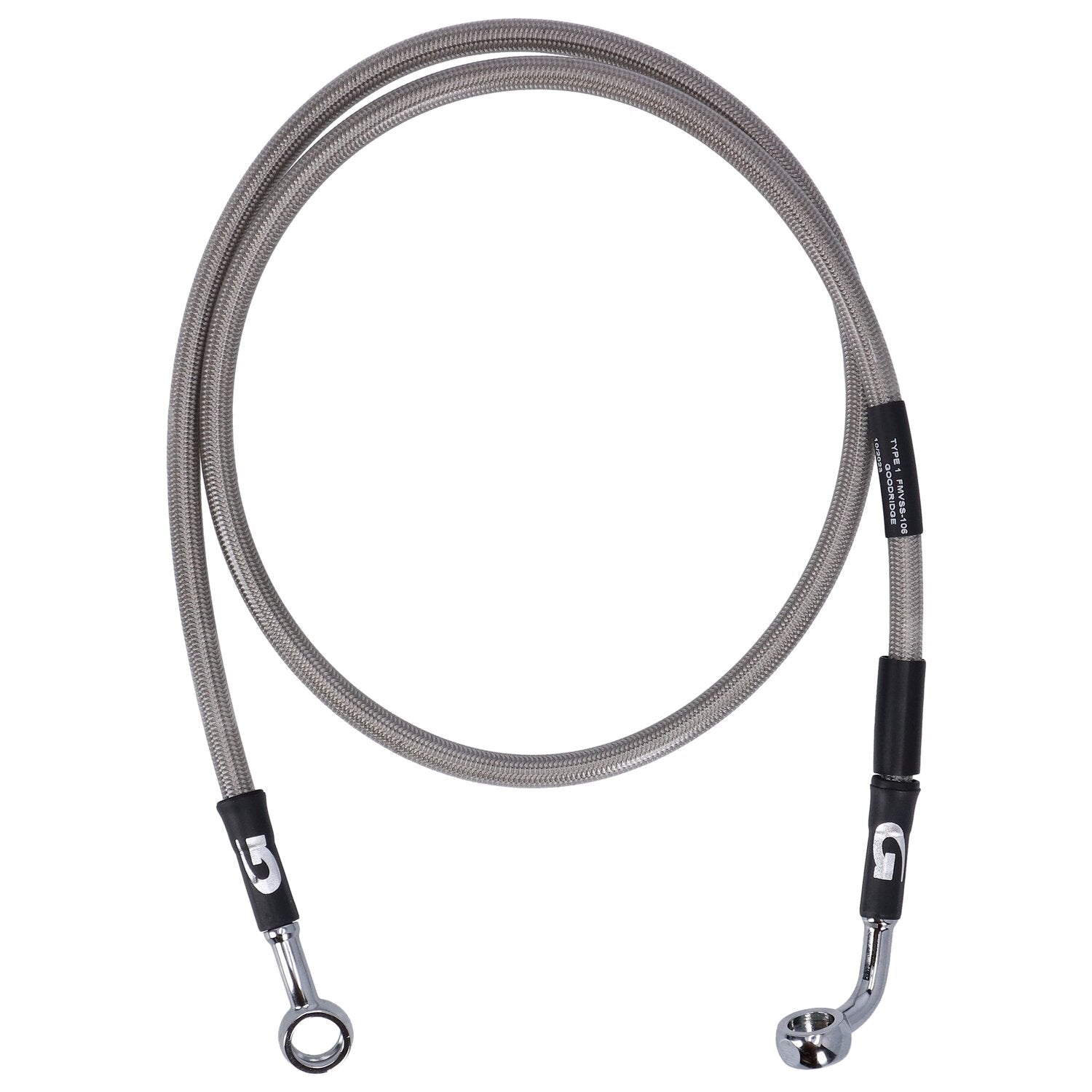 MCS by Goodridge brake line front stainless clear coated