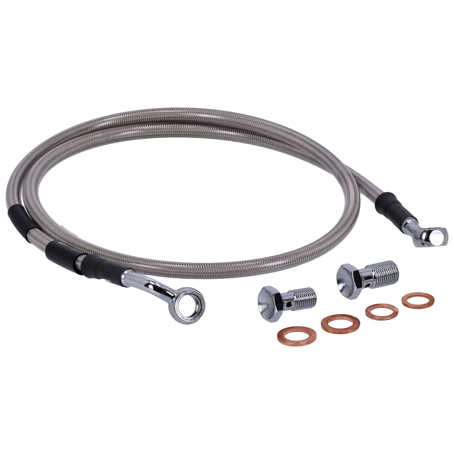 MCS by Goodridge brake line front stainless clear coated