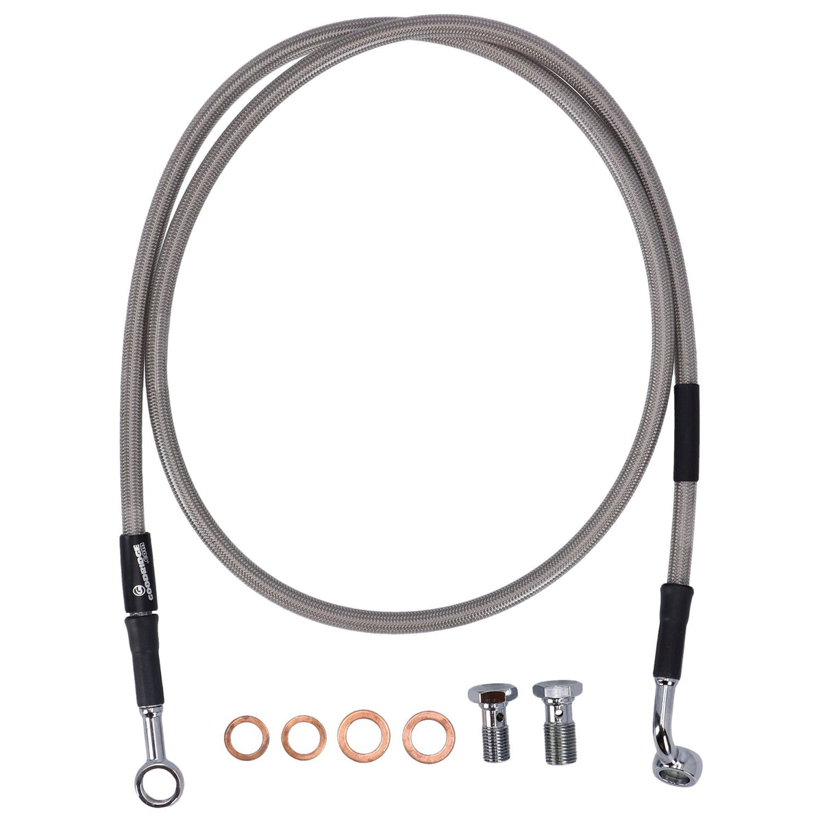 MCS by Goodridge brake line front stainless clear coated