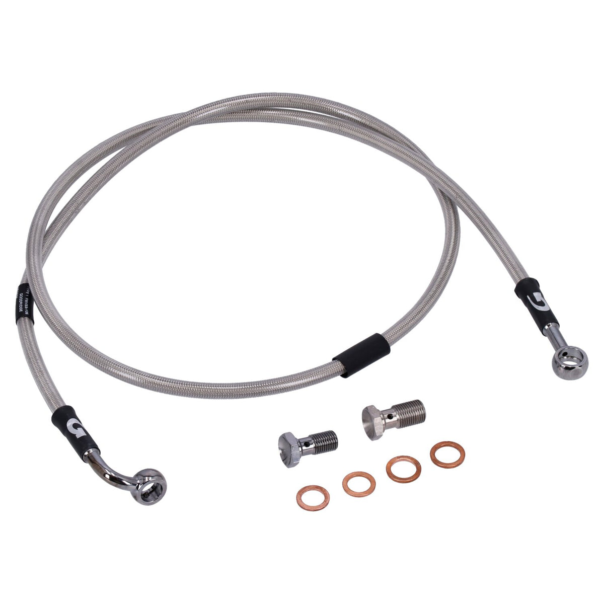 MCS by Goodridge brake line front stainless clear coated