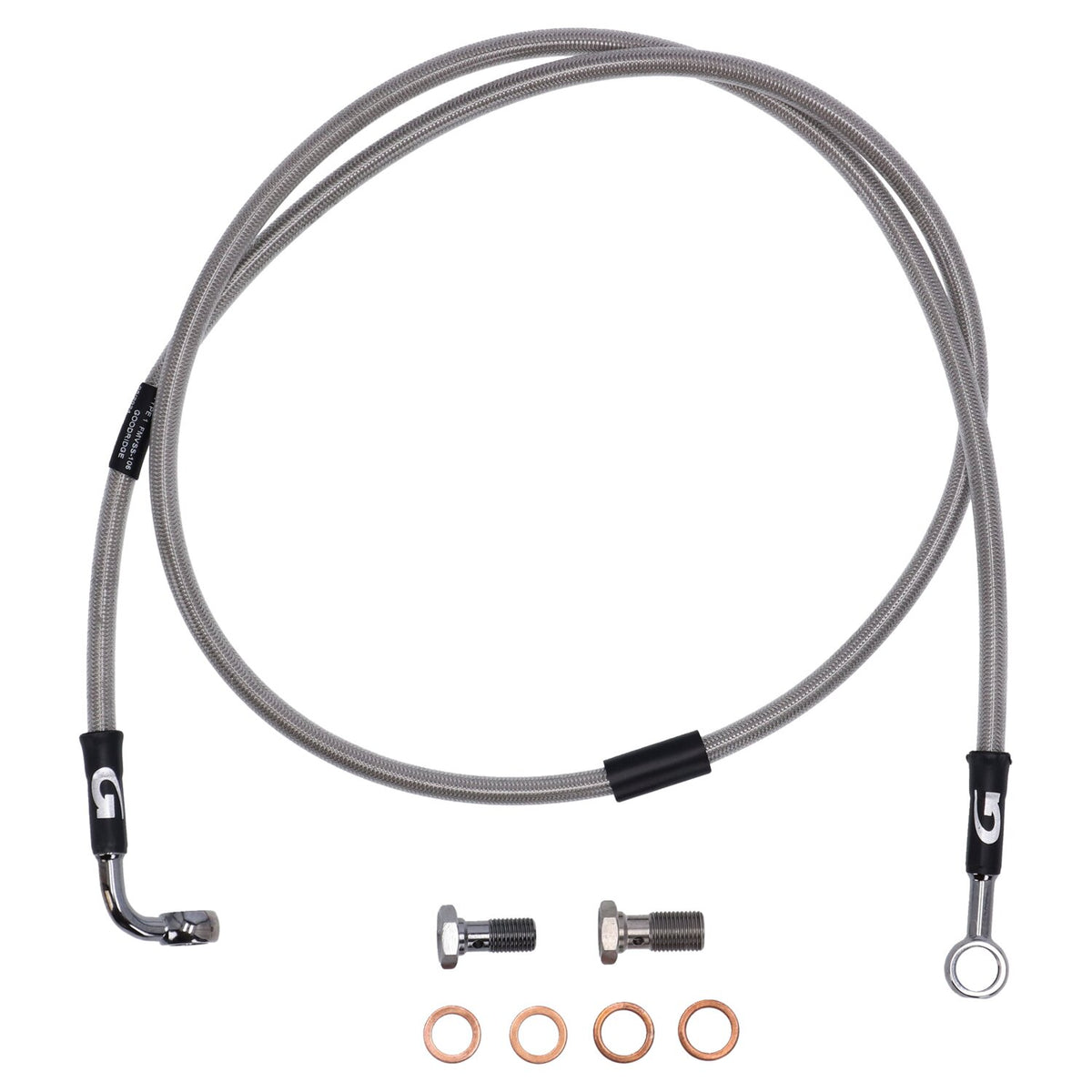 MCS by Goodridge brake line front stainless clear coated