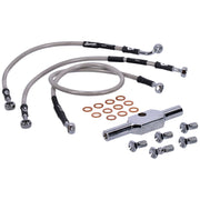 MCS by Goodridge brake line front stainless clear coated