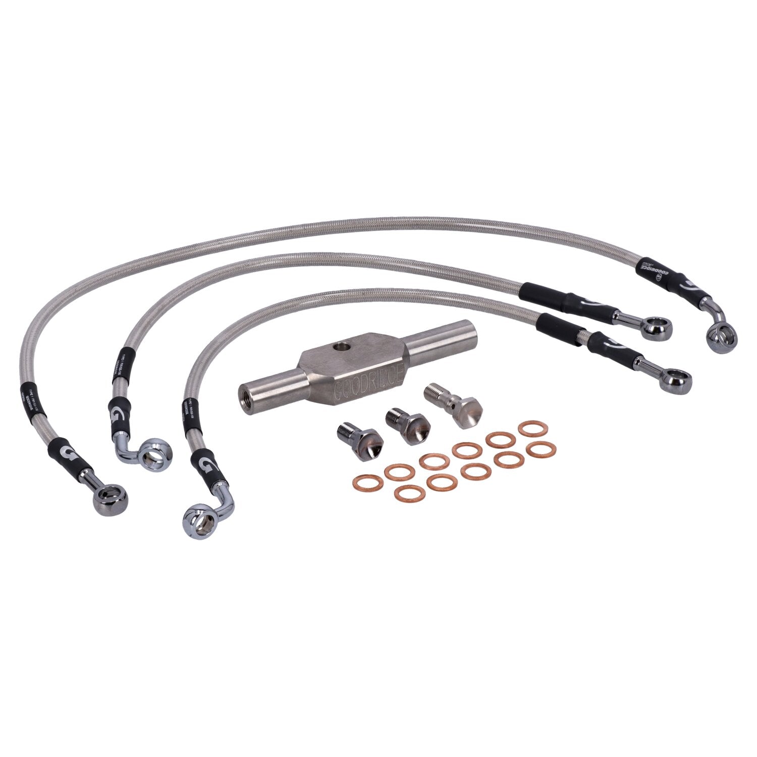 MCS by Goodridge brake line front stainless clear coated