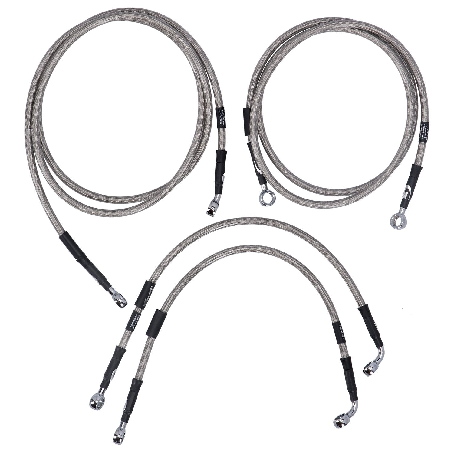 MCS by Goodridge brake line front stainless clear coated