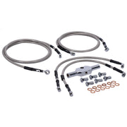 MCS by Goodridge brake line front stainless clear coated