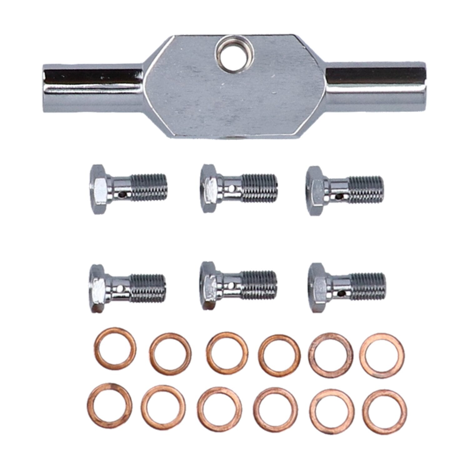 MCS by Goodridge brake line front stainless clear coated