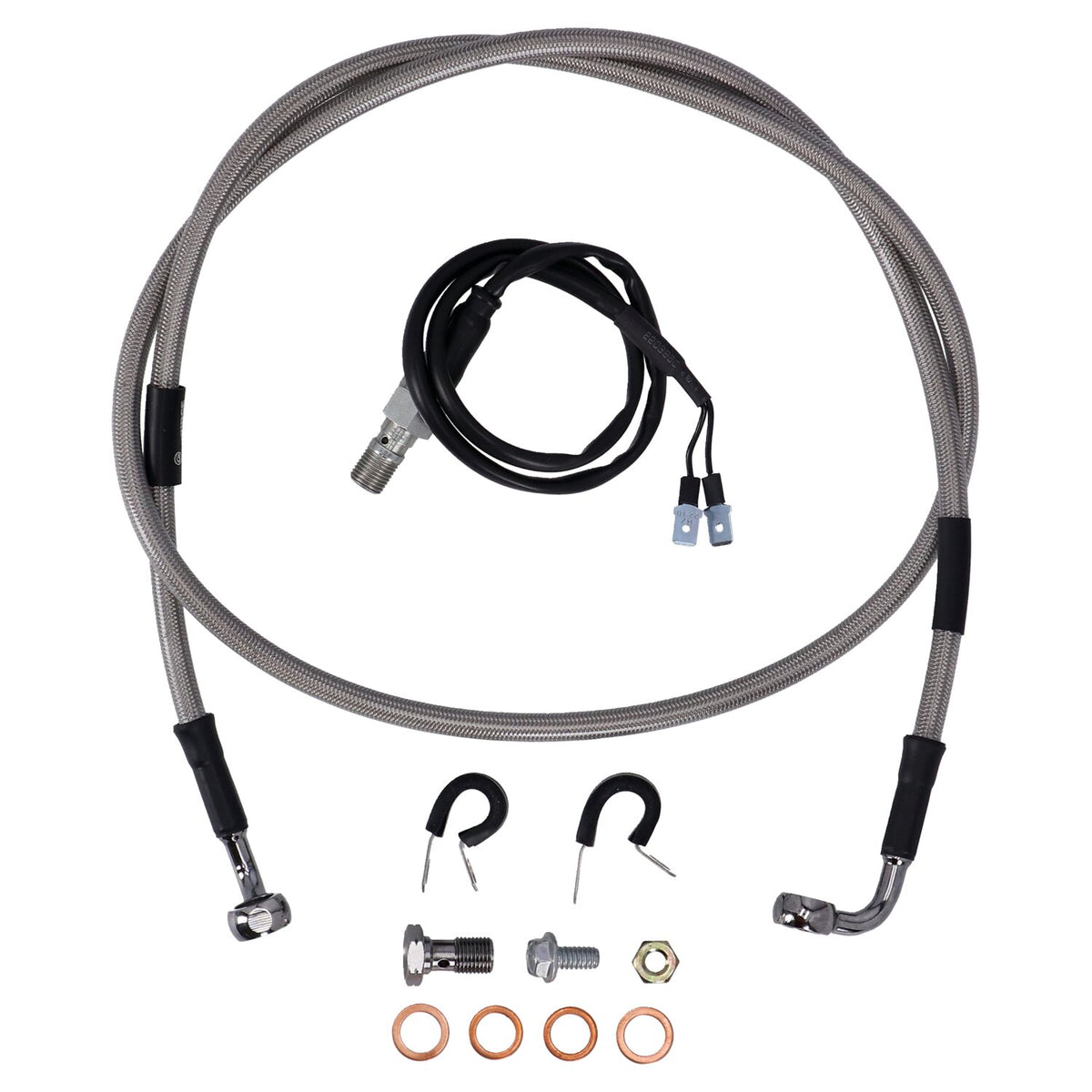 MCS by Goodridge brake line rear stainless clear coated