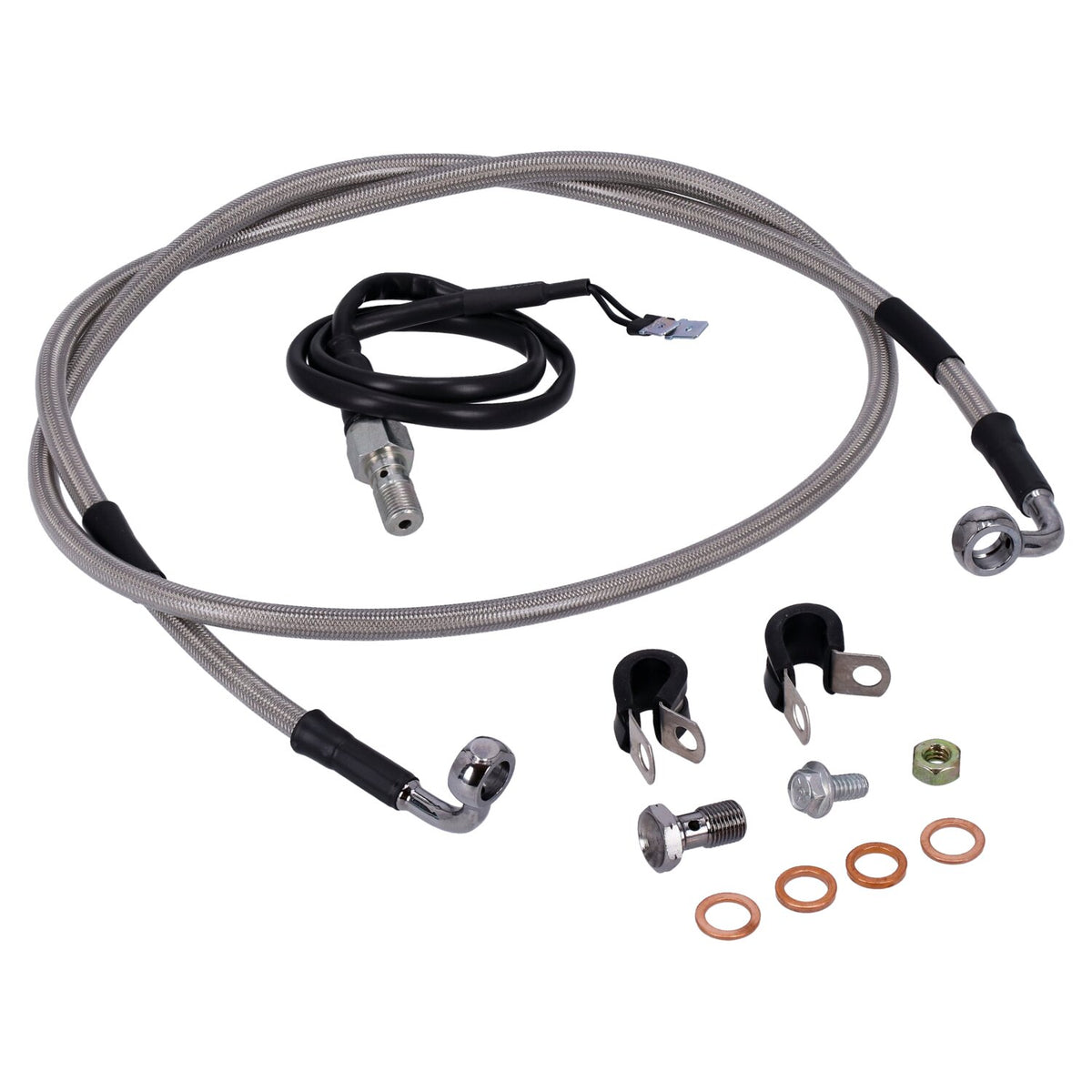 MCS by Goodridge brake line rear stainless clear coated