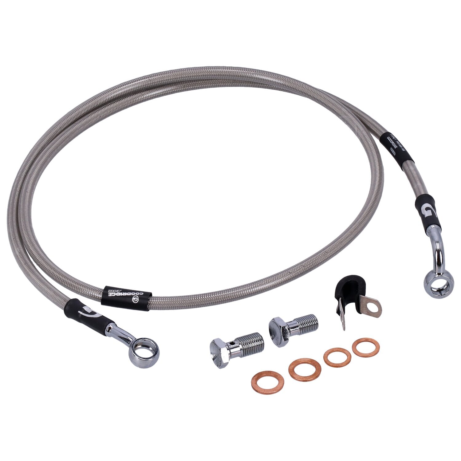 MCS by Goodridge brake line front stainless clear coated