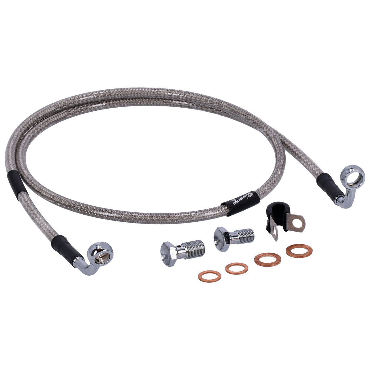 MCS by Goodridge brake line front stainless clear coated