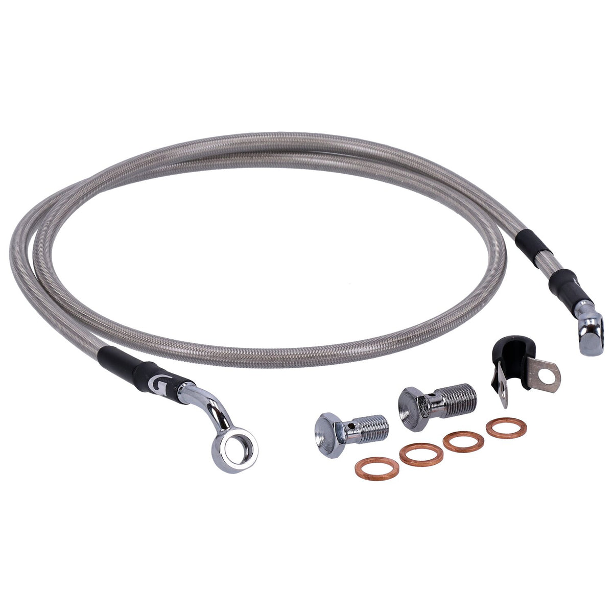 MCS by Goodridge brake line front stainless clear coated