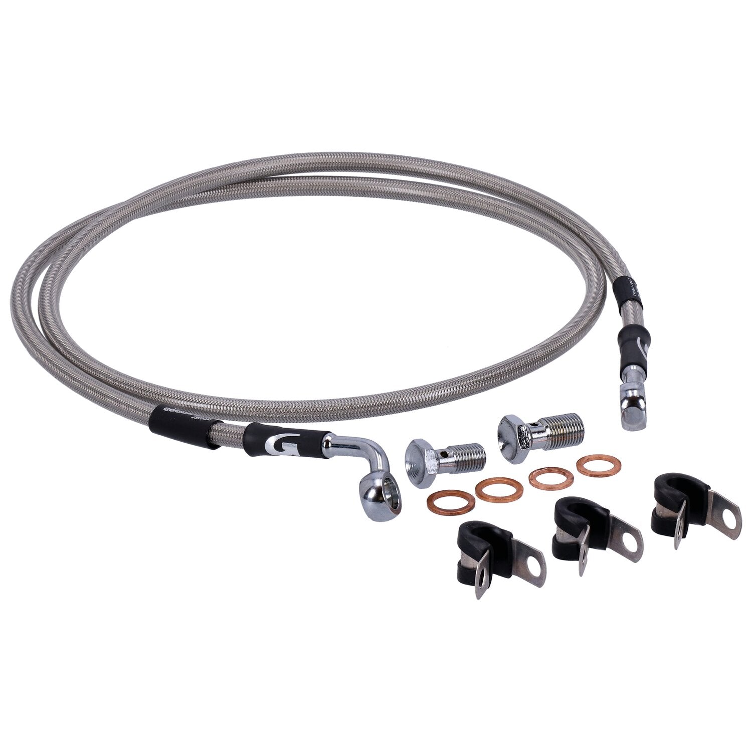 MCS by Goodridge brake line front stainless clear coated