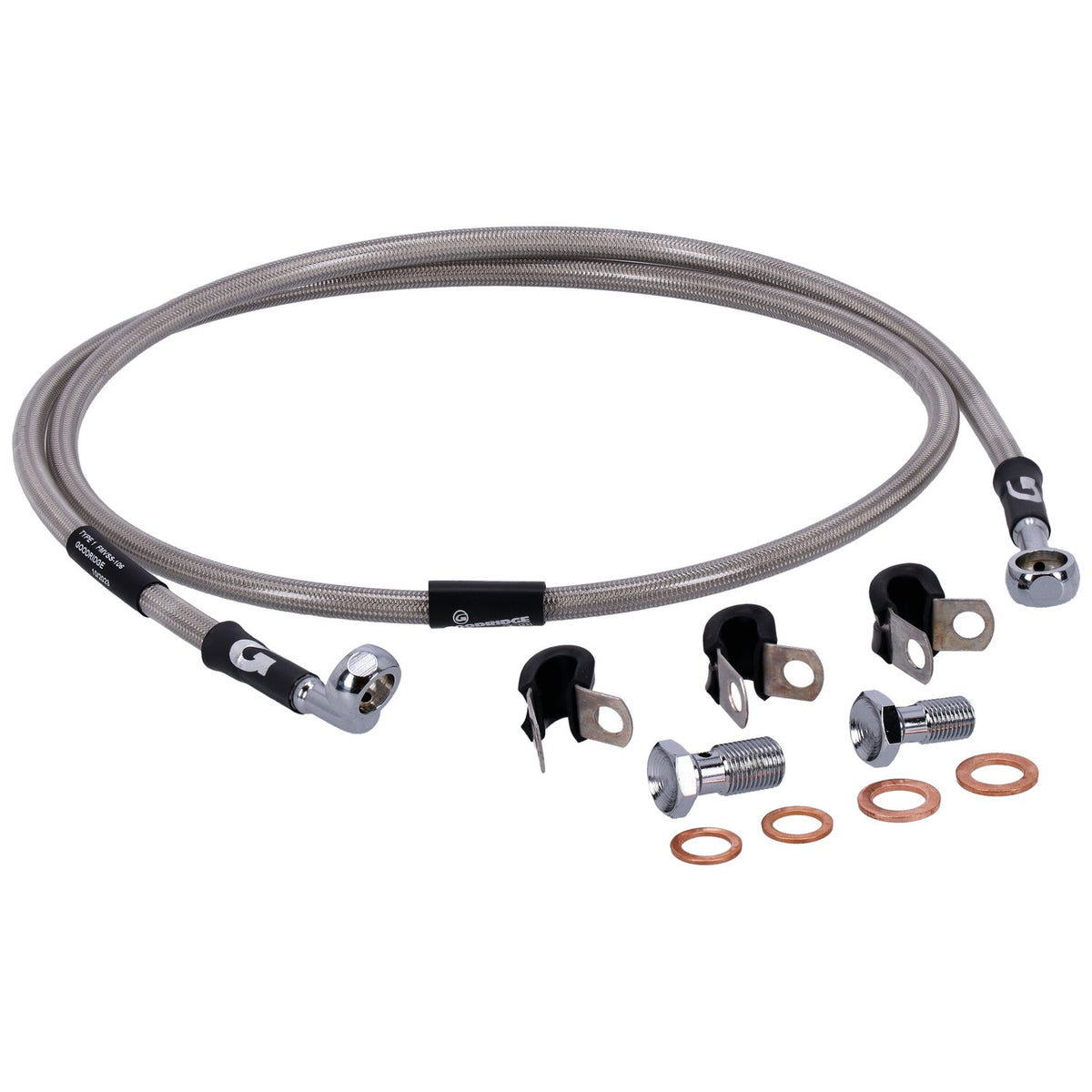MCS by Goodridge brake line front stainless clear coated