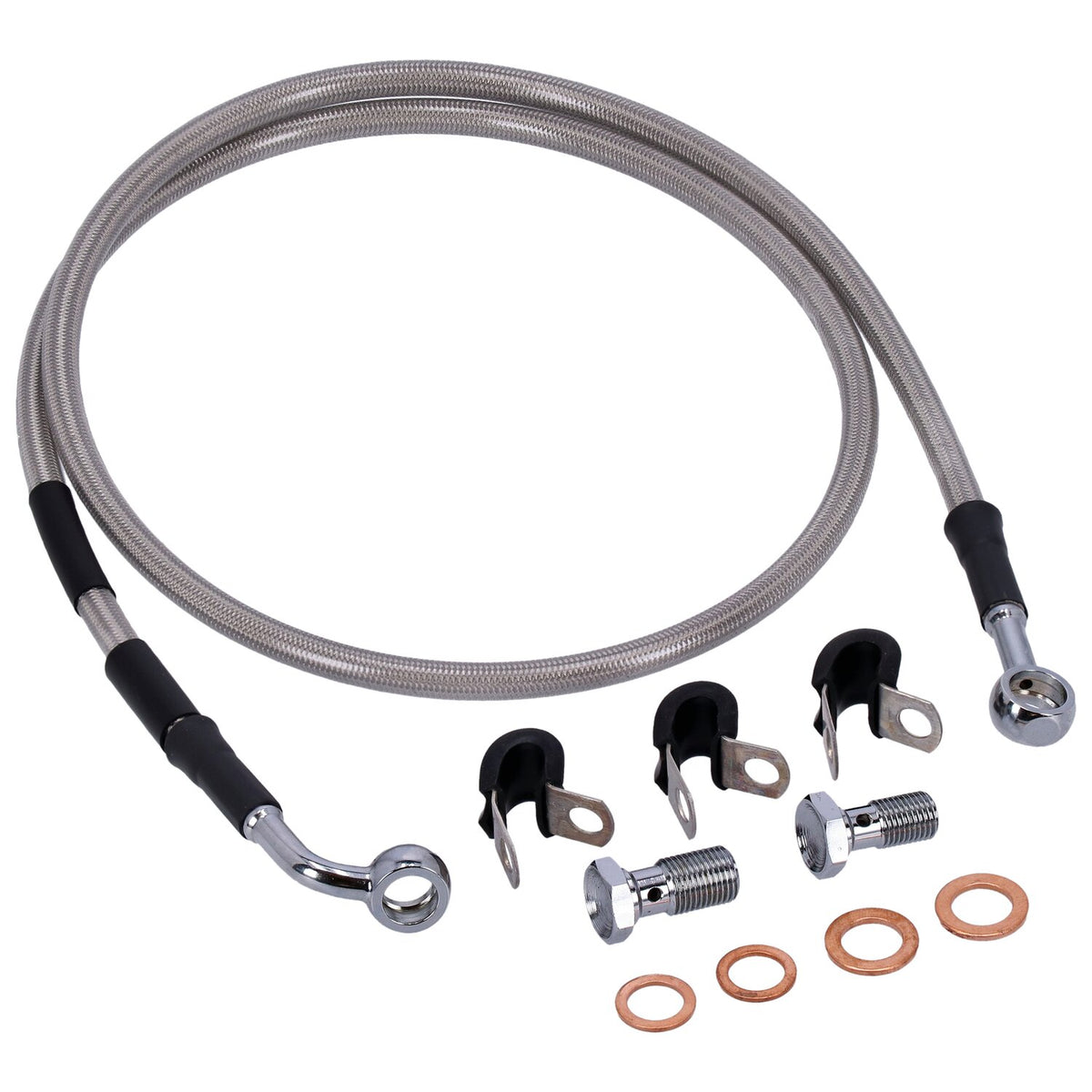 MCS by Goodridge brake line front stainless clear coated