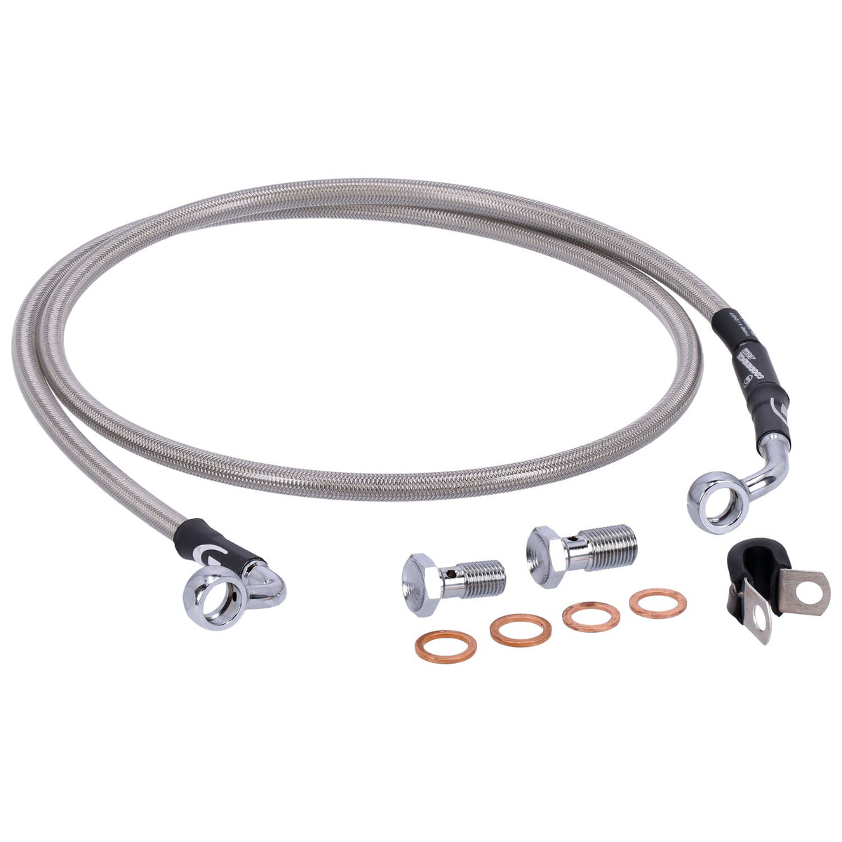 MCS by Goodridge brake line front stainless clear coated