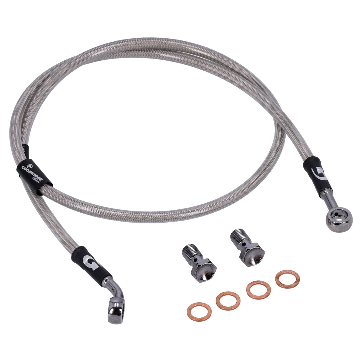 MCS by Goodridge brake line front stainless clear coated