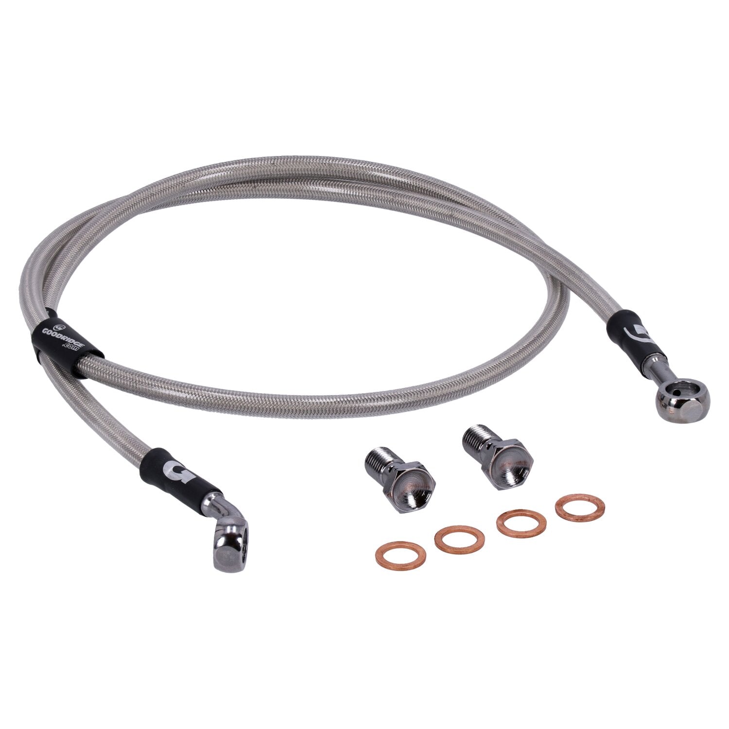 MCS by Goodridge brake line front stainless clear coated