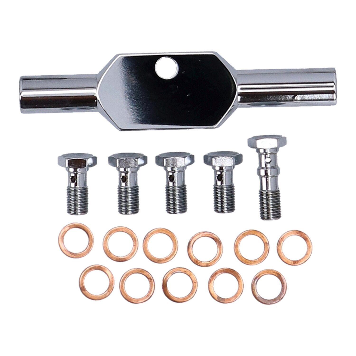 MCS by Goodridge brake line front stainless clear coated