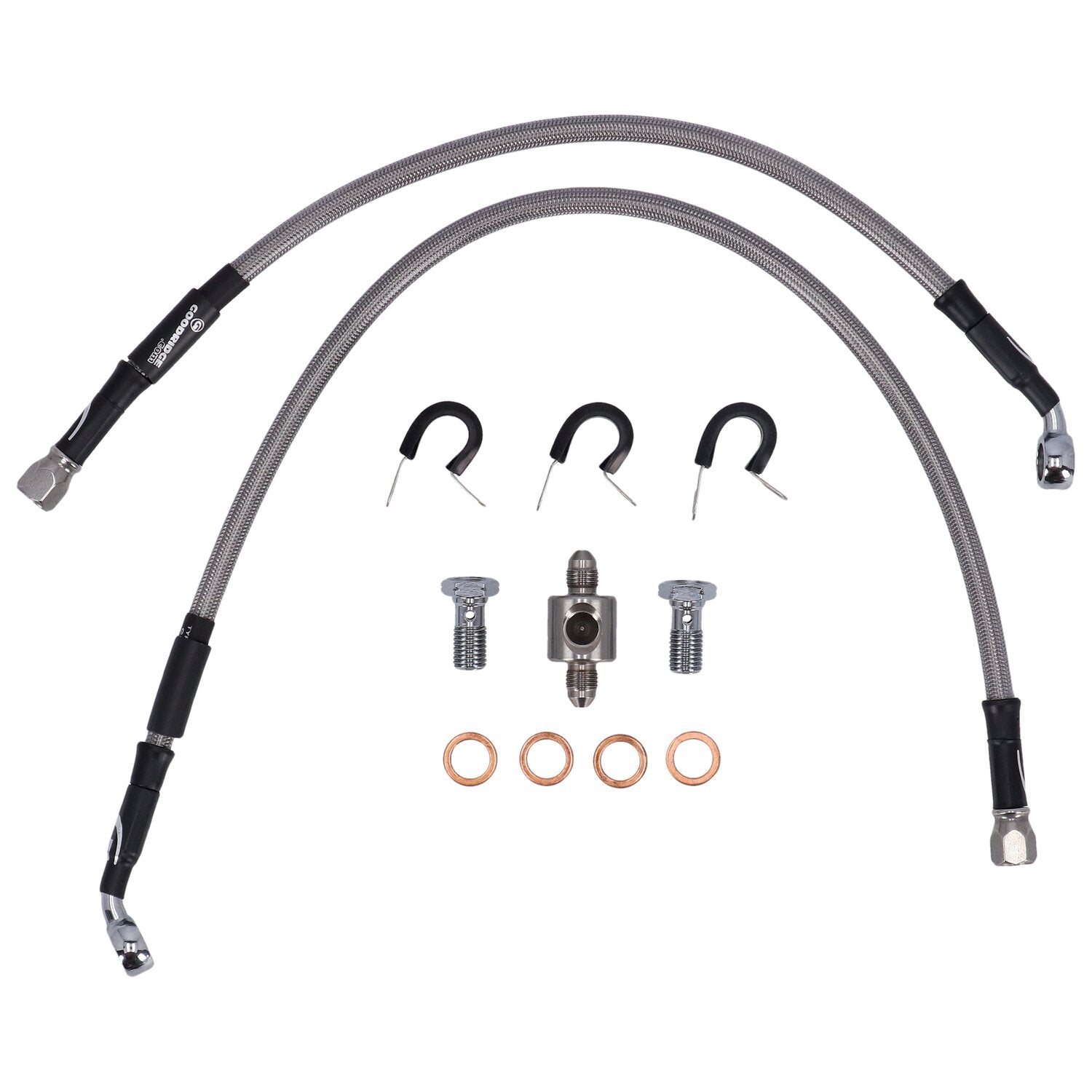 MCS by Goodridge brake line rear stainless clear coated