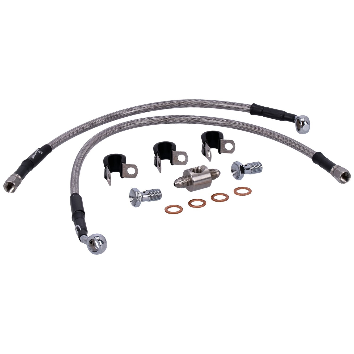 MCS by Goodridge brake line rear stainless clear coated