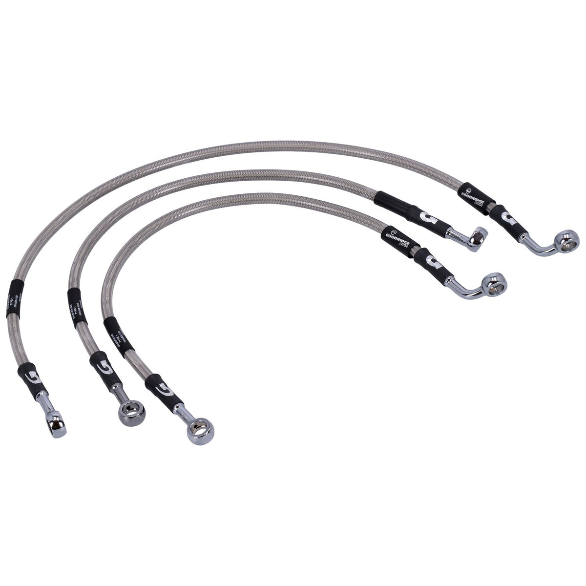 MCS by Goodridge brake line front stainless clear coated