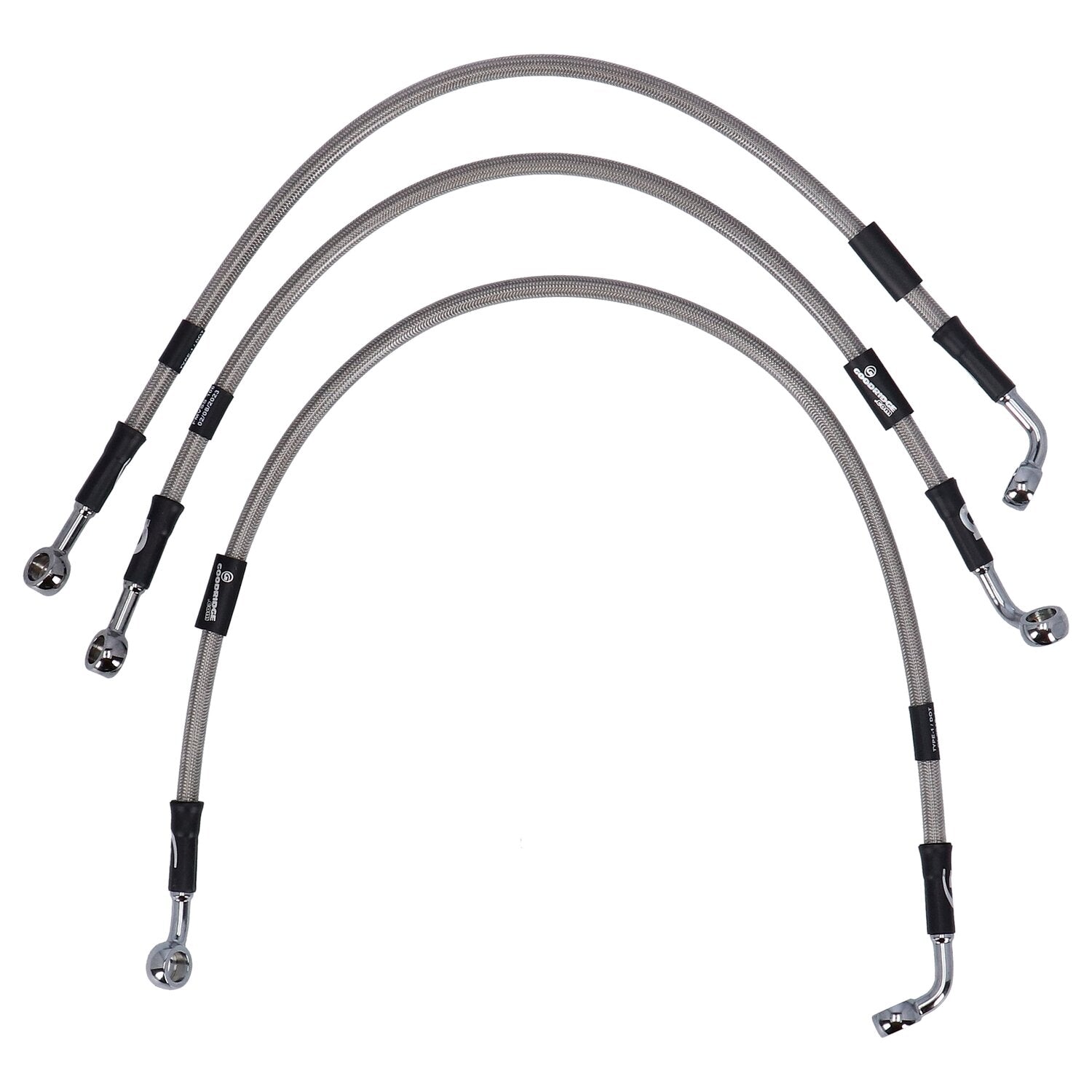 MCS by Goodridge brake line front stainless clear coated