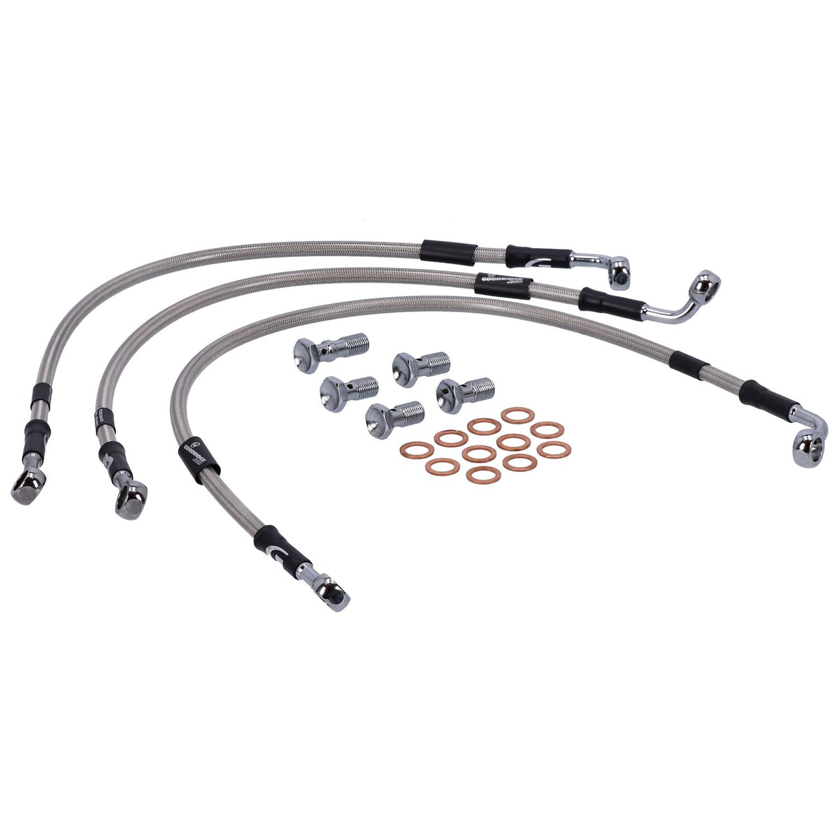 MCS by Goodridge brake line front stainless clear coated