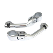 MCS Engine guard angled foot peg mount kit - long - Chrome