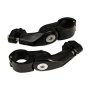 MCS Engine guard angled foot peg mount kit - short - Black