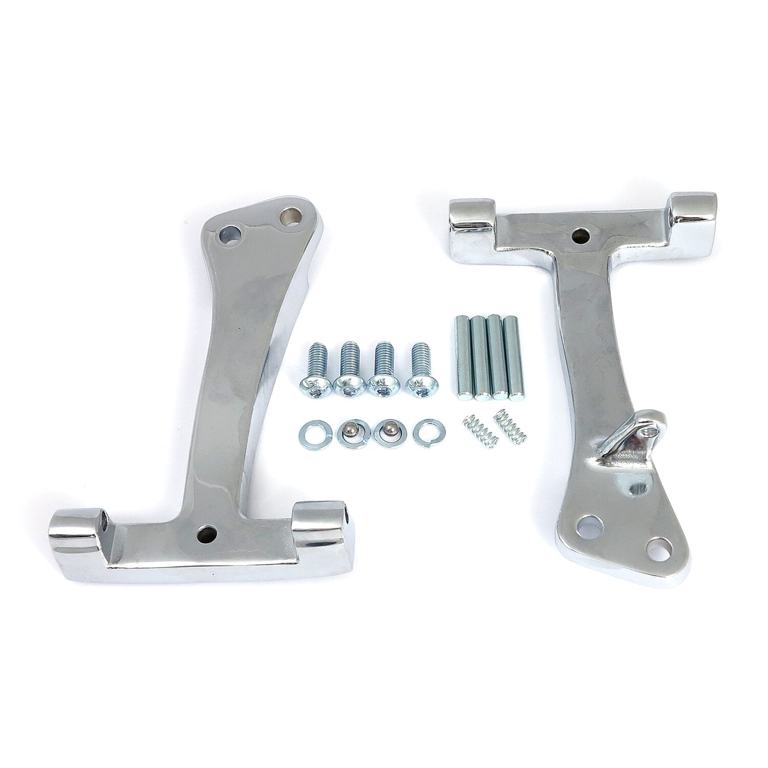 MCS Dyna passenger floorboard mount brackets - Chrome