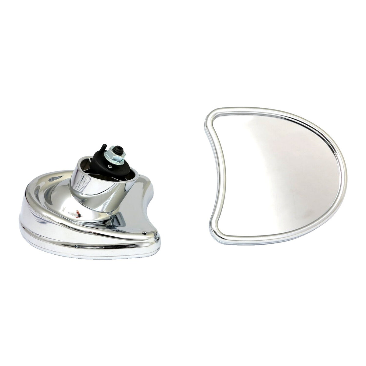 MCS Touring fairing mount mirror kit - Single vision chrome