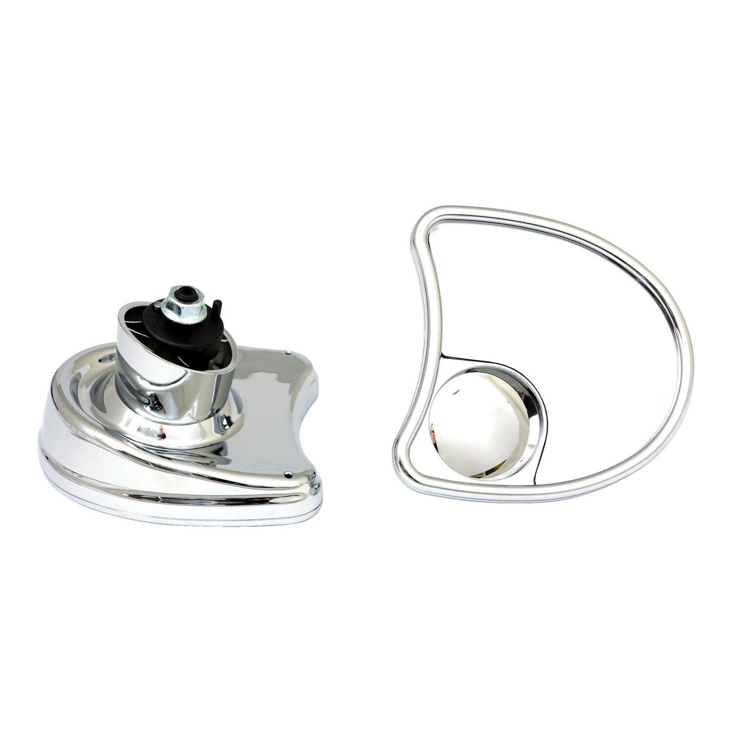 MCS Touring fairing mount mirror kit - Dual vision chrome