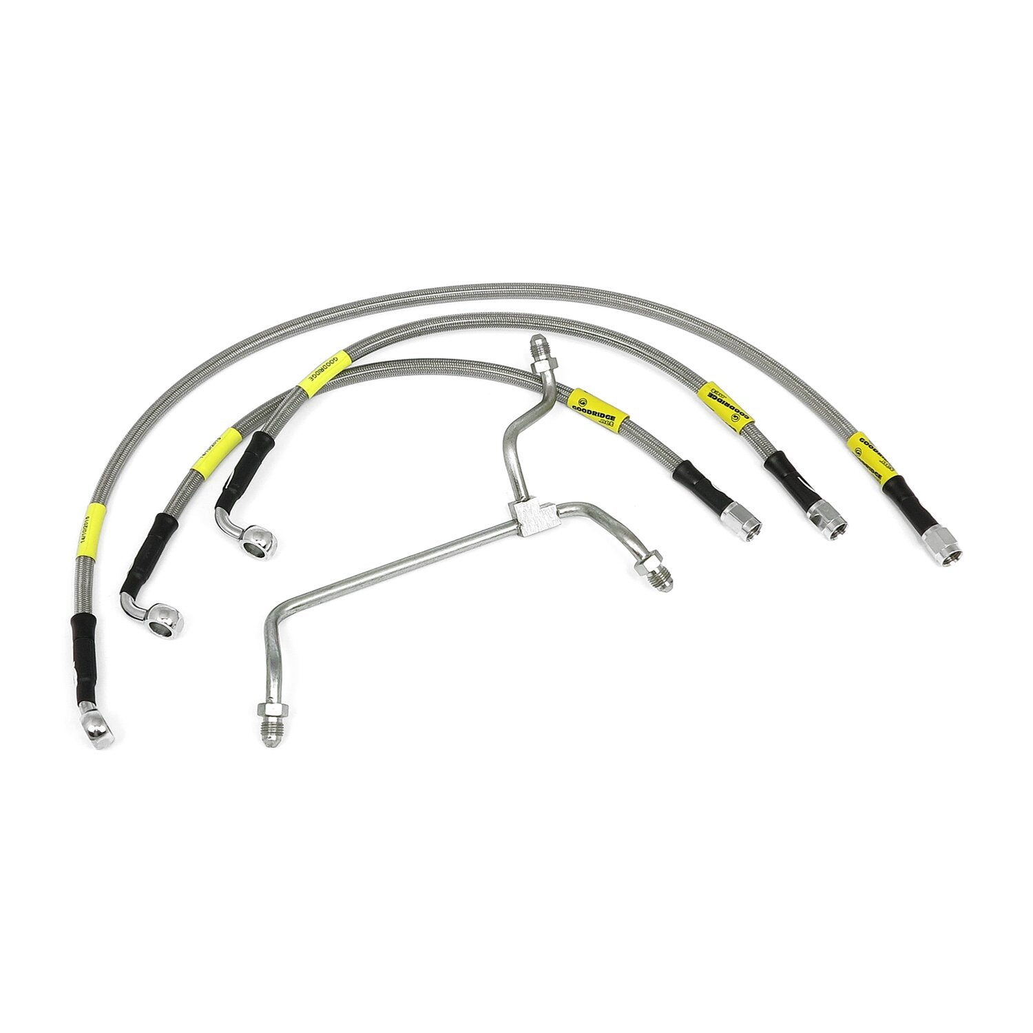 MCS by Goodridge brake line front stainless clear coated