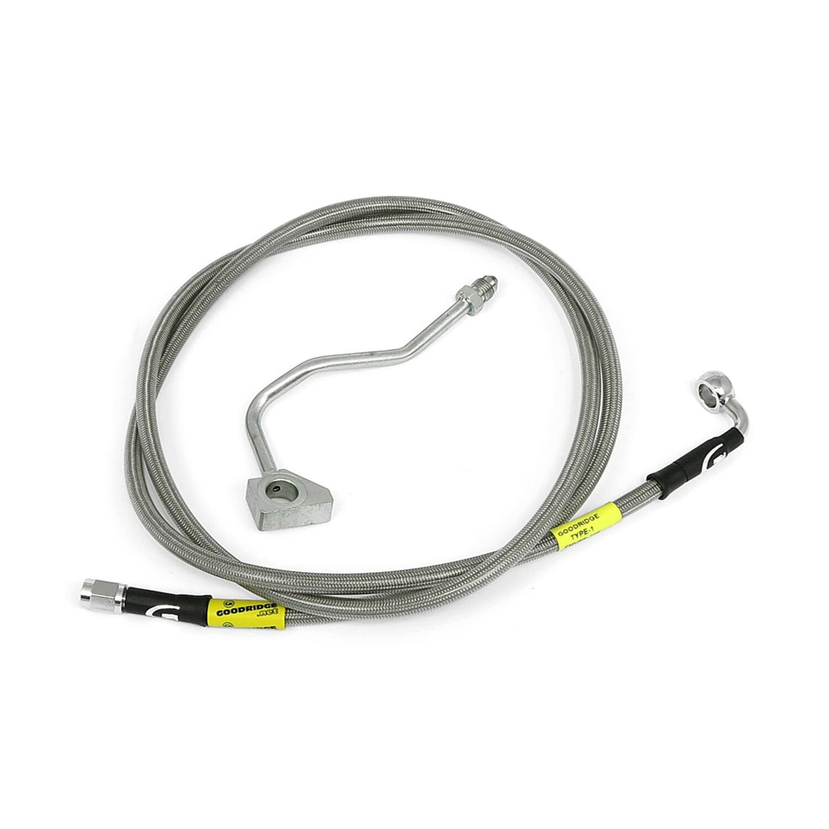Goodridge MCS by Goodridge brake line front stainless clear coated